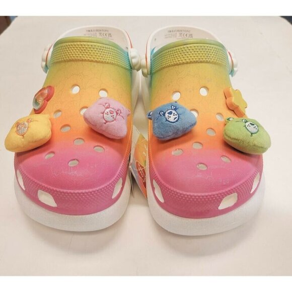 CROCS Other - CROCS Care Bears Crush Slip On Clogs Mens Size 11 Womens 13 Shoes Rainbow White
